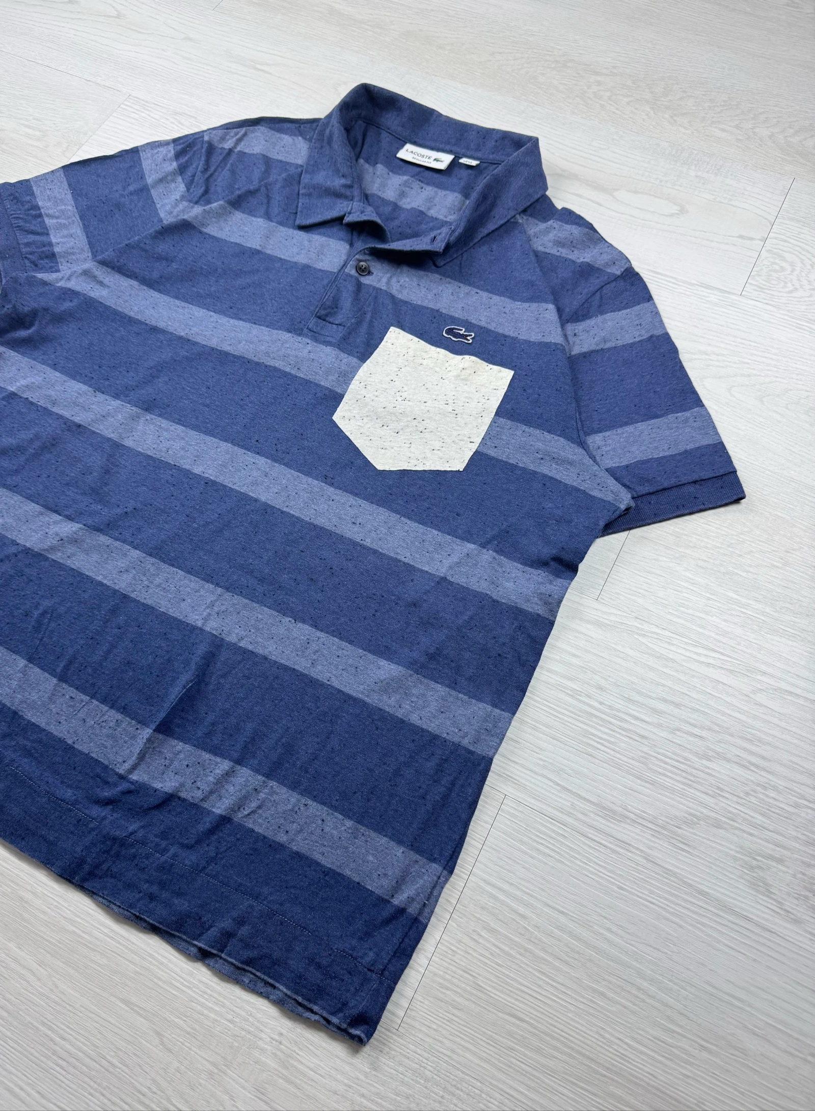 Lacoste Regular Fit Striped Polo Shirt XL Blue Pocket – photo 2